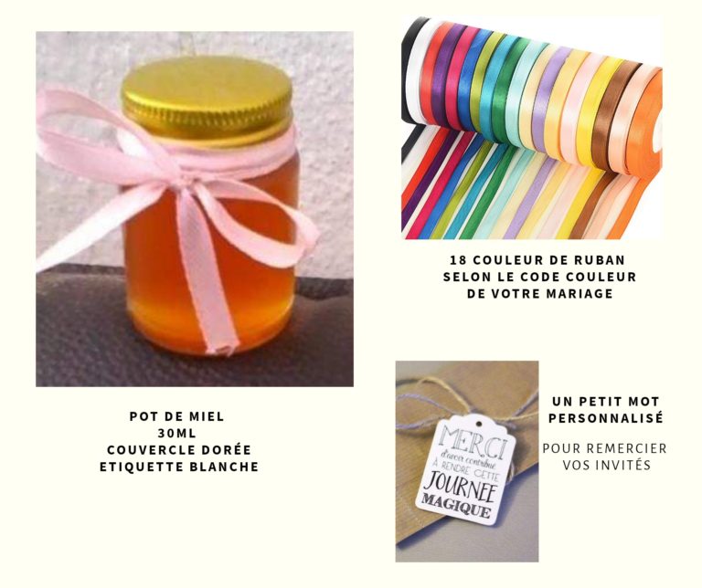 Miel de Mariage / Pots de Miels personnalisés