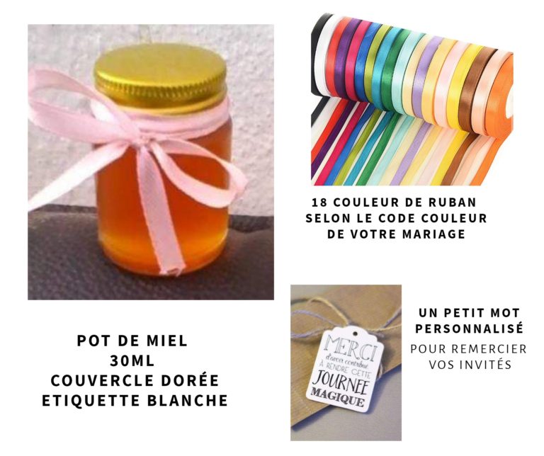 Miel de Mariage / Pots de Miels personnalisés