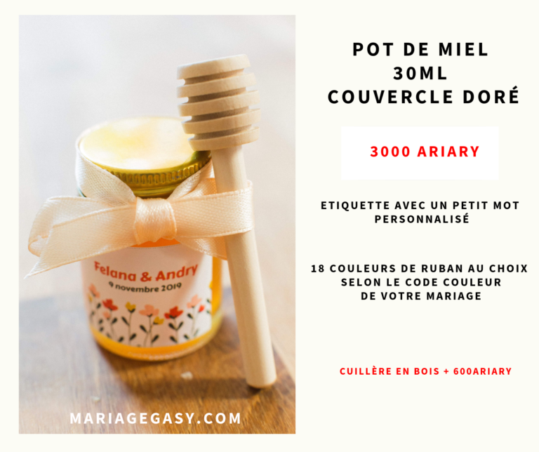 Miel de Mariage / Pots de Miels personnalisés