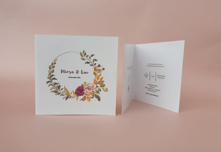 Carte d’invitation simple avec enveloppe pour mariage – MariageGasy Madagascar
