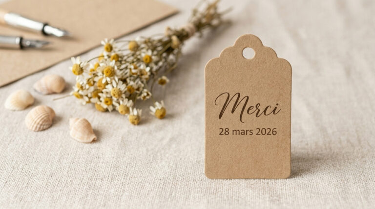 Étiquette festonnée pour mariage – MariageGasy Madagascar