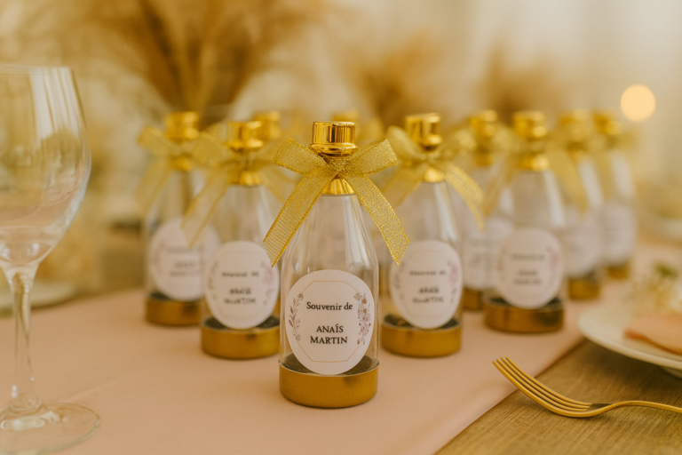 Bonbonnière Bouteille dorée