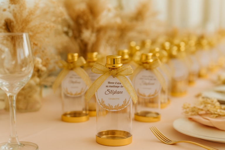 Bonbonnière Bouteille dorée