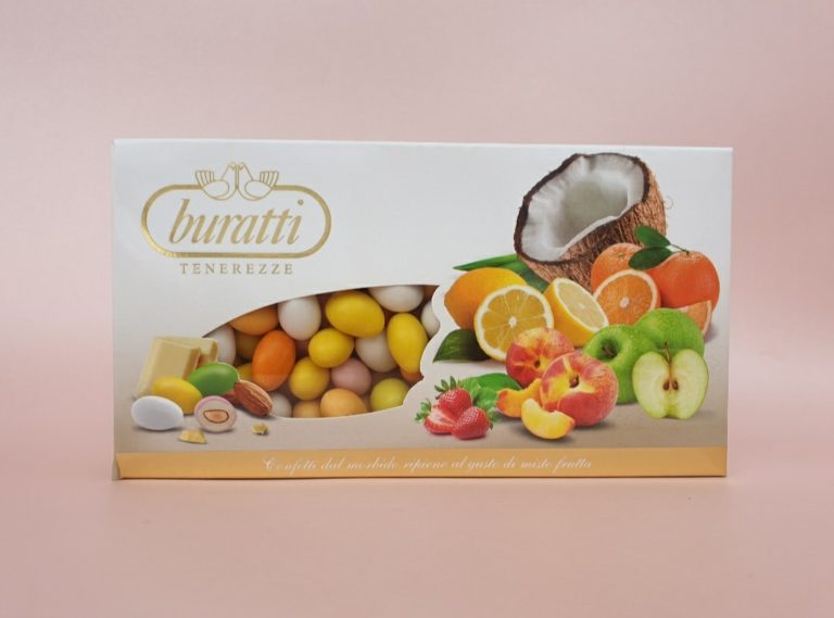 Boite de dragées aux amandes fruités