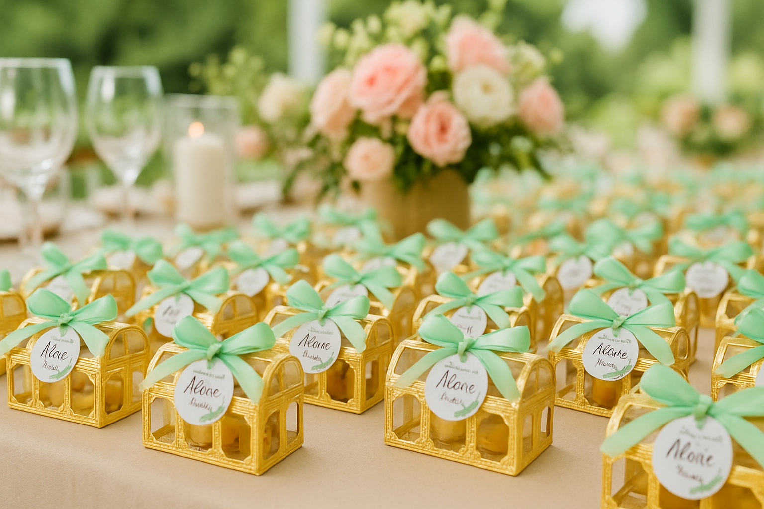 Caisson en plastique doré