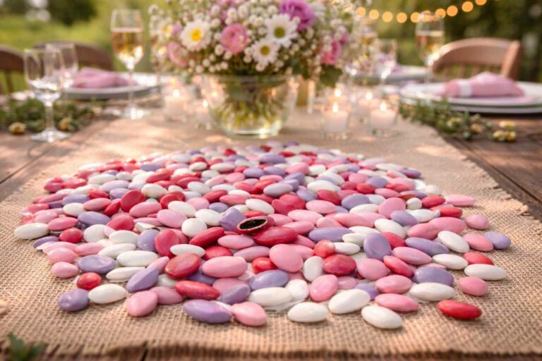 Dragées roses – boîte 1 kg