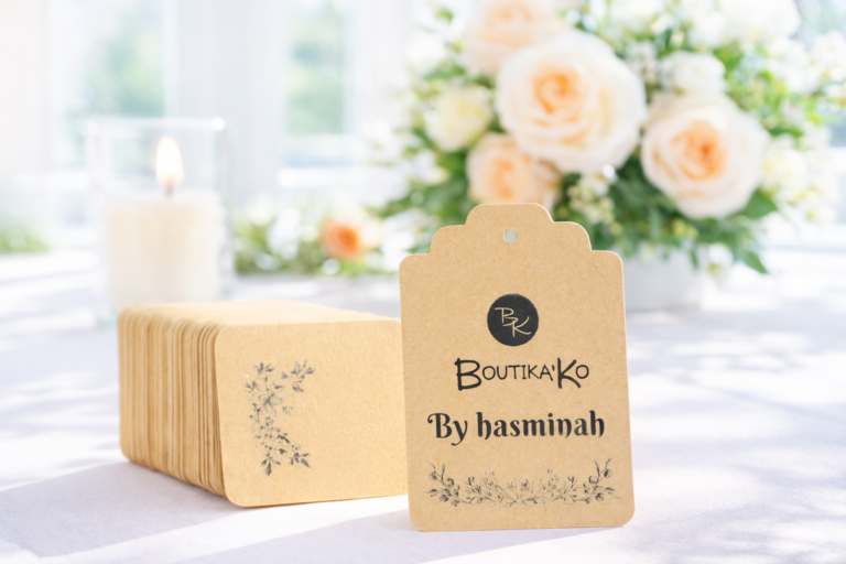 Étiquettes kraft personnalisées MariageGasy