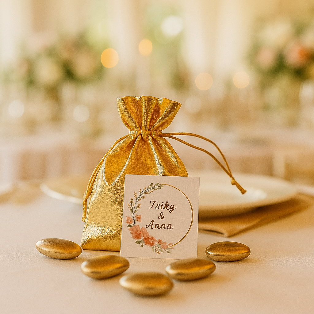 🎁 Le full doré : un cadeau d’invités élégant et intemporel pour les mariages à Madagascar