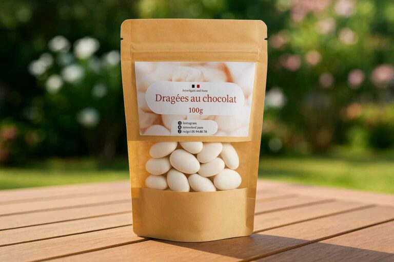 Dragées blanches – paquet 100 g pour mariage – MariageGasy Madagascar (photo 2)