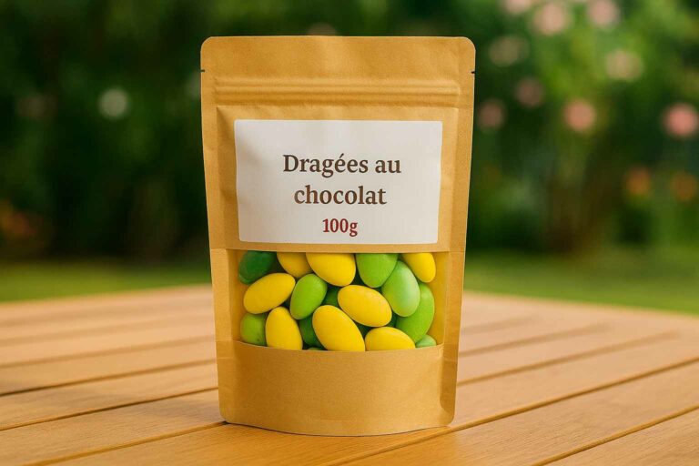 Dragées vertes – paquet 100 g pour mariage – MariageGasy Madagascar