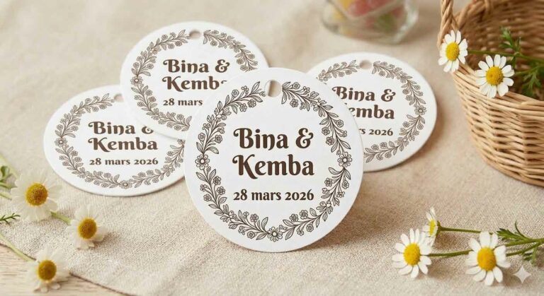 Étiquette ronde 5 cm pour mariage – MariageGasy Madagascar